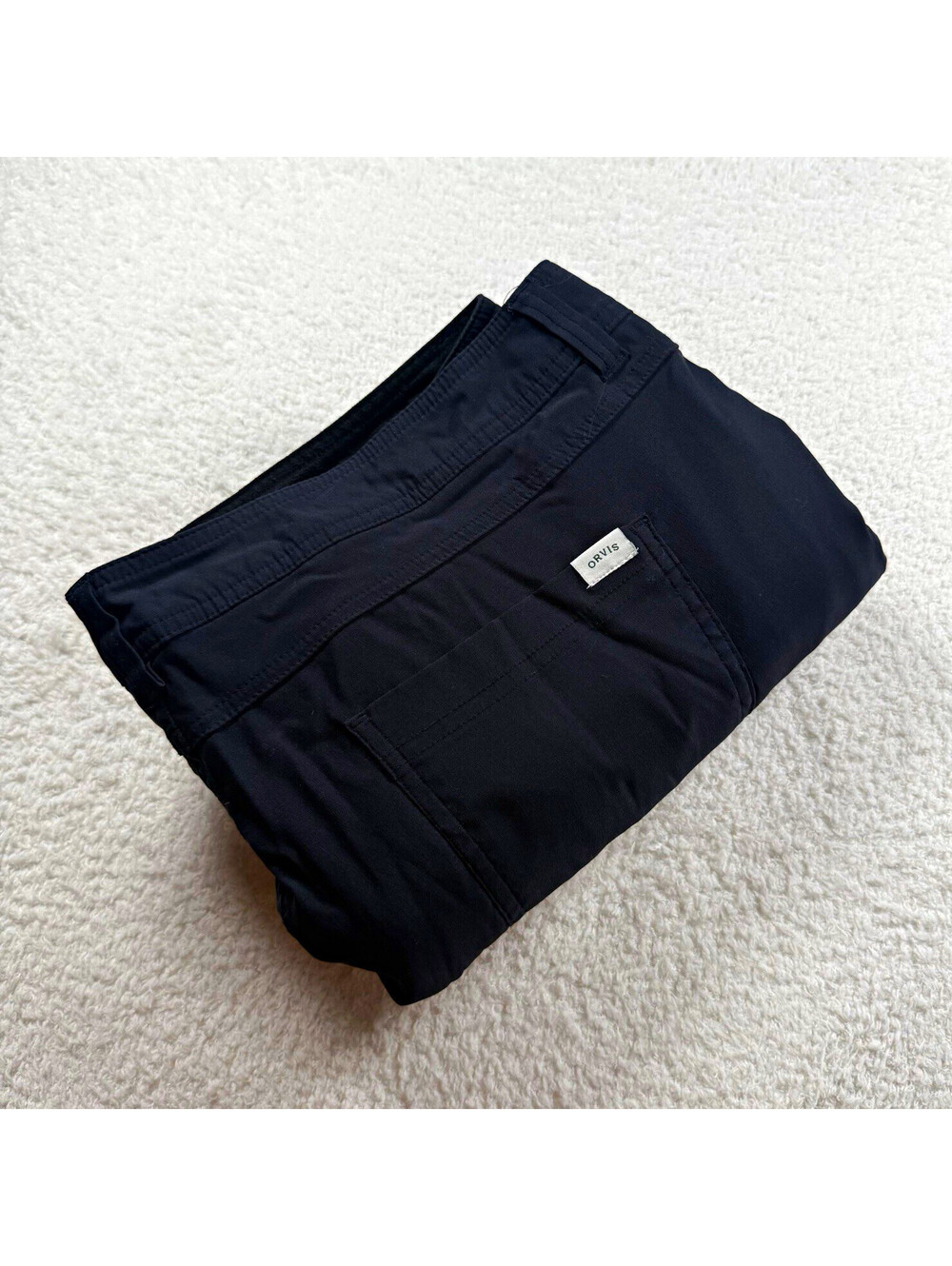 Orvis Men’s Fleece Lined Pants 40x30 Black Nylon Stretch Outdoor Hiking